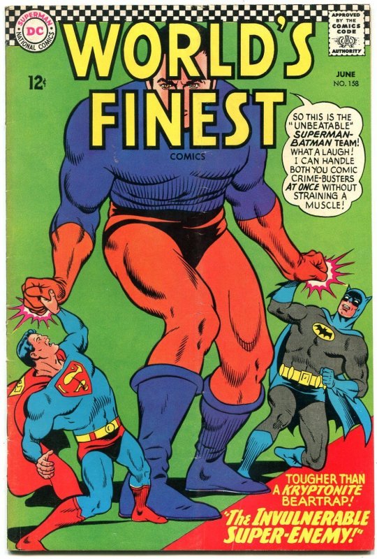Worlds Finest #158 (DC Comics, 1966), raw comic book in VG condition — front cover