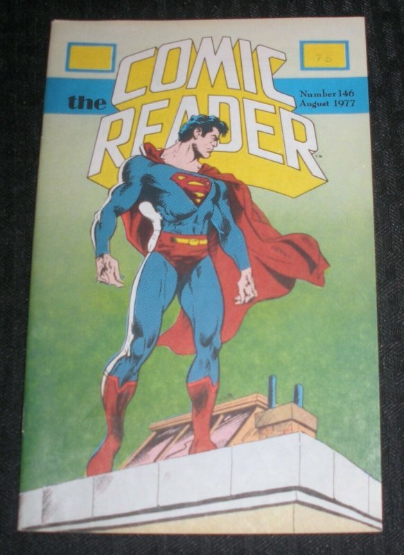 1977 Aug THE Comic Reader Fanzine #146 (1977), raw comic book in VF- 7.5 condition — front cover
