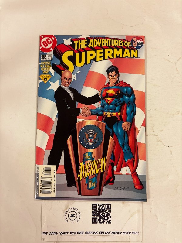 Adventures of Superman #586 (DC Comics), raw comic book in NM condition — front cover