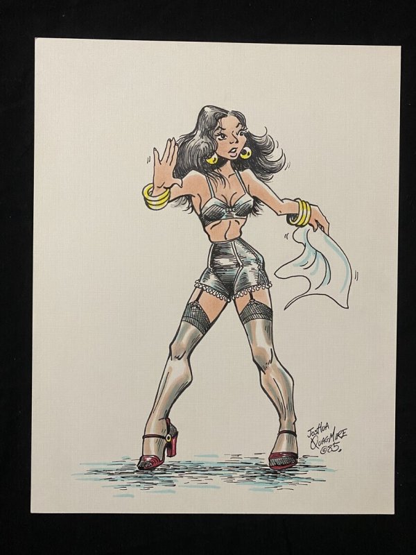Original Senorita Rio Pin Up by Joshua Quagmire 1985- Lingerie (1985), raw, ungraded comic book — front cover