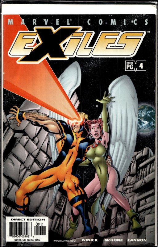 Exiles #4 (2001), raw, ungraded comic book — front cover