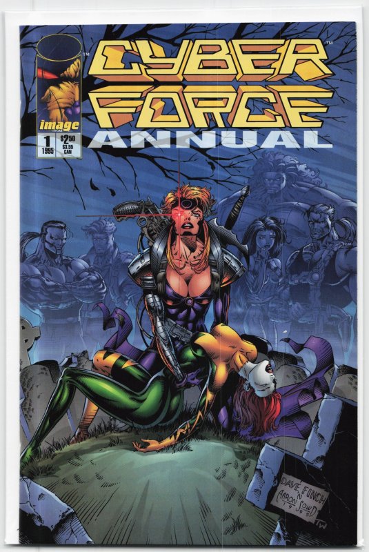 Cyberforce Annual #1 (1995), raw, ungraded comic book — front cover
