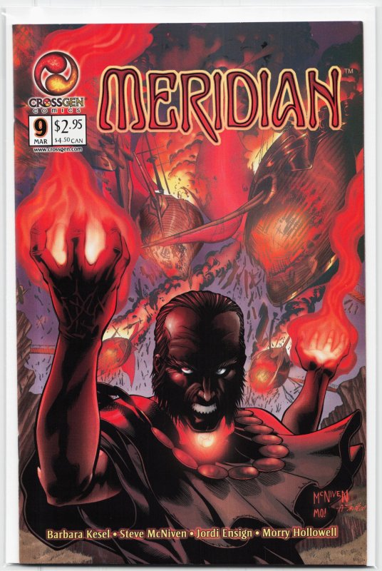 Meridian #9 (2001), raw, ungraded comic book — front cover
