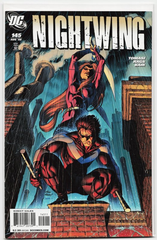 Nightwing #145 (DC Comics, 2008), raw, ungraded comic book — front cover