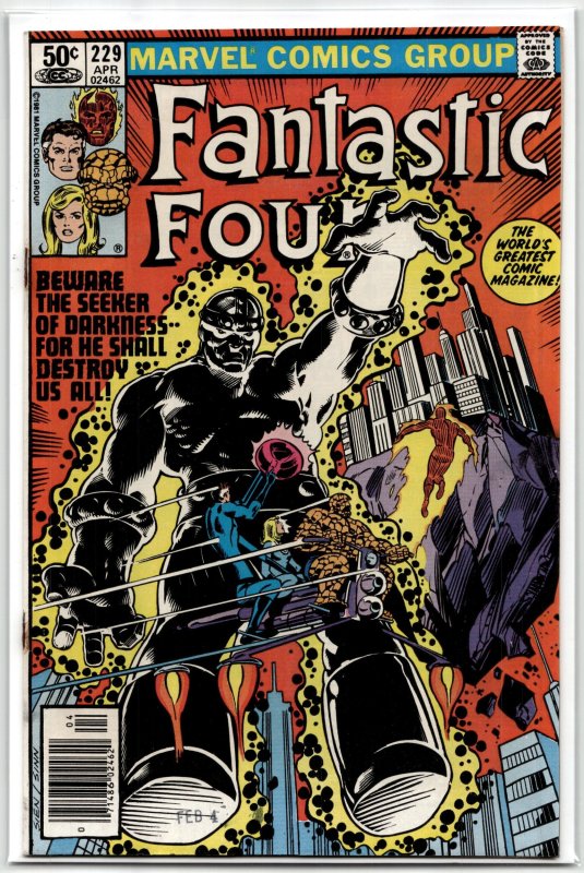 Fantastic Four #229 (Marvel Comics, 1981), raw, ungraded comic book — front cover
