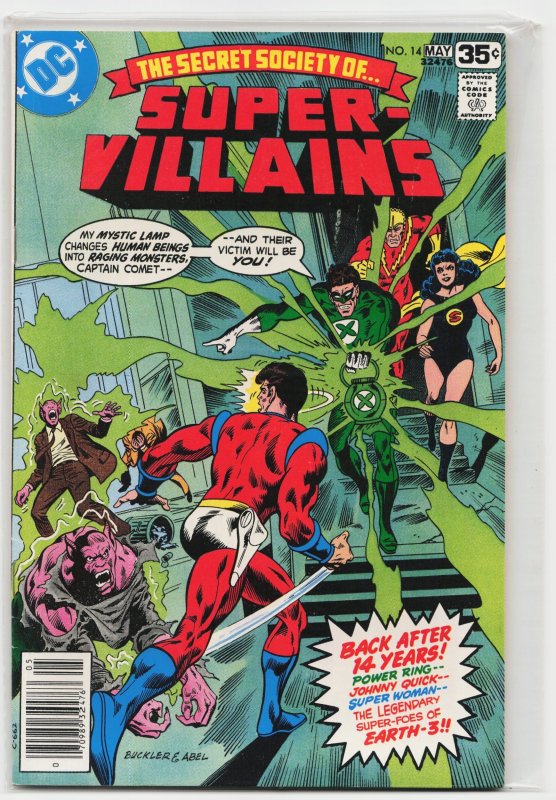 Secret Society of Super-Villains #14 (1978), raw, ungraded comic book — front cover