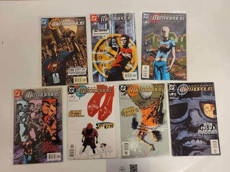 7 Superman Metropolis DC Comic Books #1 2 4 6 7 9 11 34 TJ18, raw, ungraded comic book — front cover