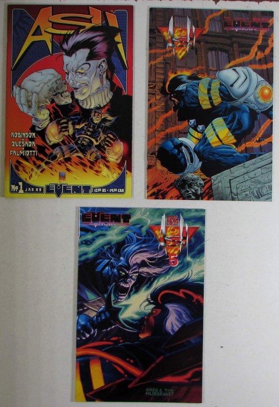 1995 Ash Lot of 3 #4, 5, Crossfire 1 Event Comics Vf/nm 1st Print Comic Books (1995), raw comic book in VF/NM condition — front cover