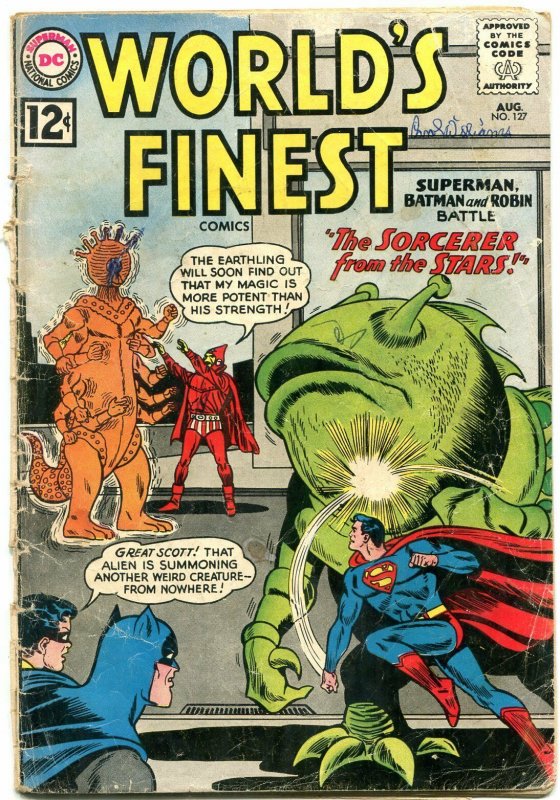 Worlds Finest #127 (DC Comics, 1962), raw comic book in FR condition — front cover
