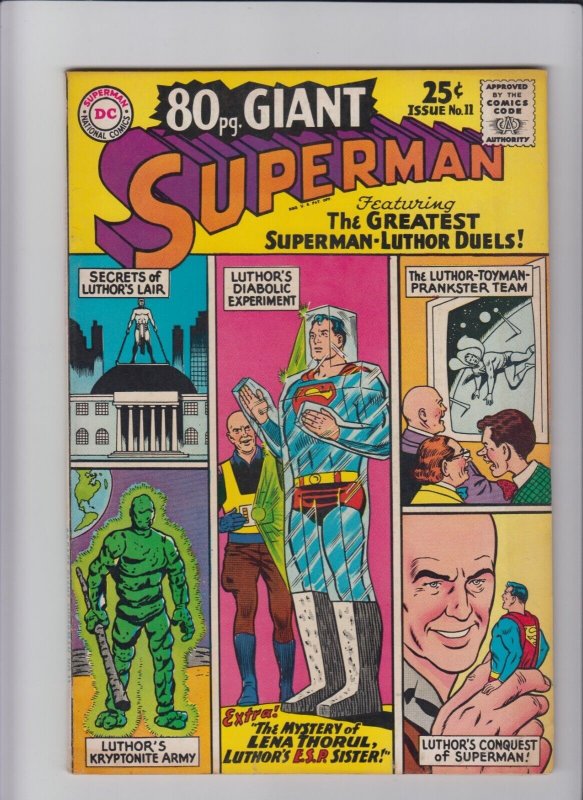 Superman 80-Page Giant #11 (1965), raw comic book in 8.0 condition — front cover