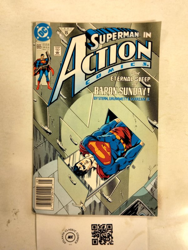 Action Comics #665 (DC Comics), raw comic book in NM condition — front cover
