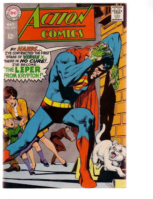 Action Comics #363 (DC Comics, 1968), raw comic book in FN/VF condition — front cover