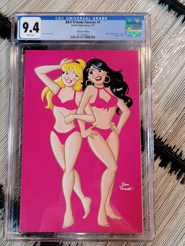 Betty Veronica Friends Forever #1 (2021), CGC 9.4 graded comic book, Universal Blue label — front cover in its holder