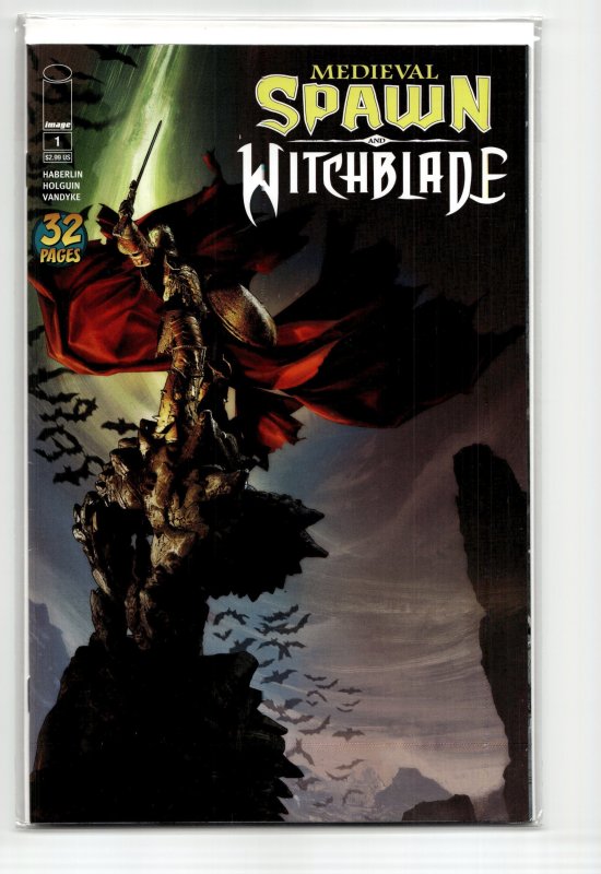 Medieval Spawn & Witchblade #1 (Image Comics, 2018), raw, ungraded comic book — front cover