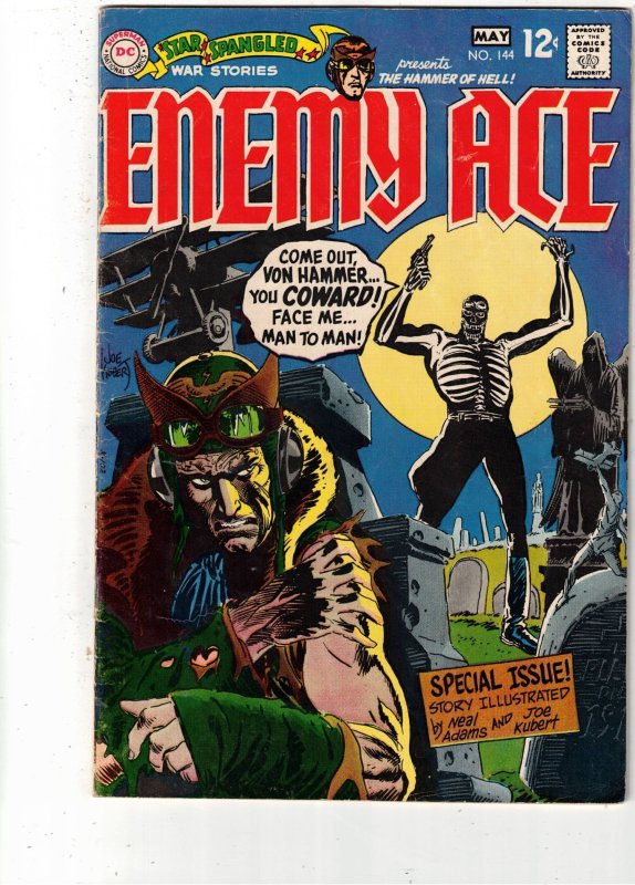 Star Spangled War Stories #144 (DC Comics), raw comic book in VF/NM condition — front cover