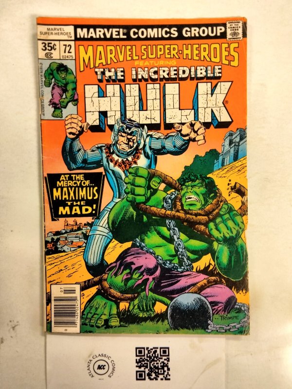 Marvel Super-Heroes #72 (Marvel Comics), raw comic book in FN condition — front cover