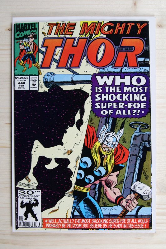 The Mighty Thor #444 (Marvel Comics, 1992), raw comic book in VF+ 8.5 condition — front cover