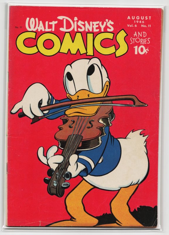 Walt Disney's Comics and Stories #71 (Dell, 1946), raw, ungraded comic book — front cover