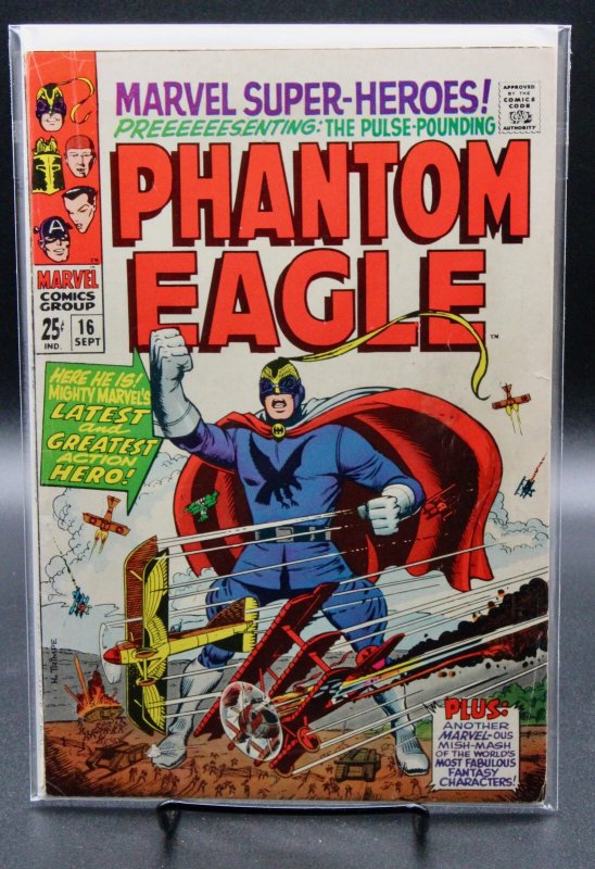 Marvel Super-Heroes #16 (Marvel Comics, 1968), raw comic book in VG/FN condition — front cover