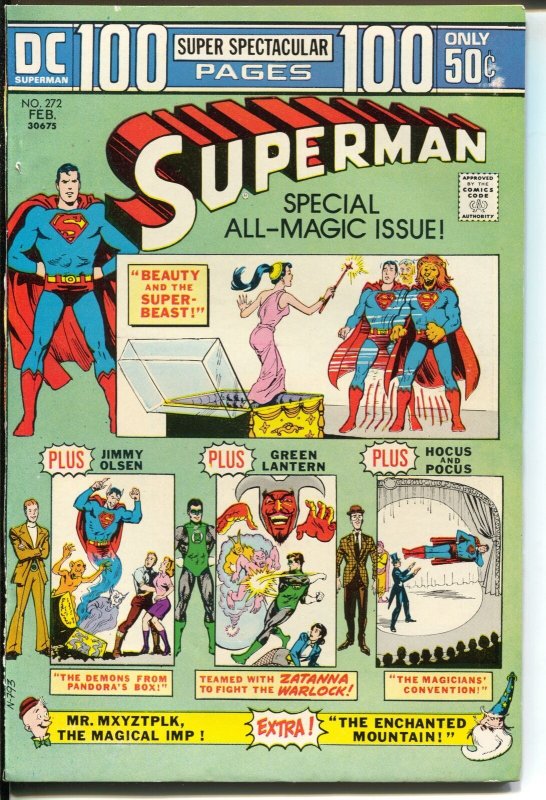 Superman #272 (DC Comics, 1974), raw comic book in FN condition — front cover