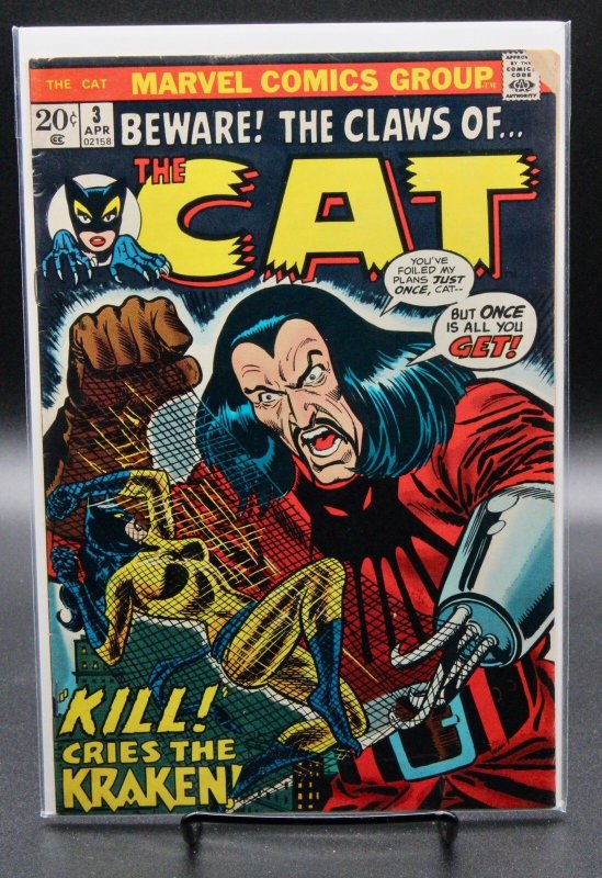 The Cat #3 (Marvel Comics, 1973), raw comic book in VG+ condition — front cover