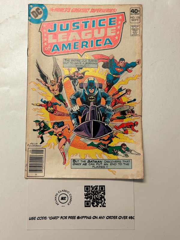 Justice League of America #170 (DC Comics, 1979), raw comic book in VF condition — front cover