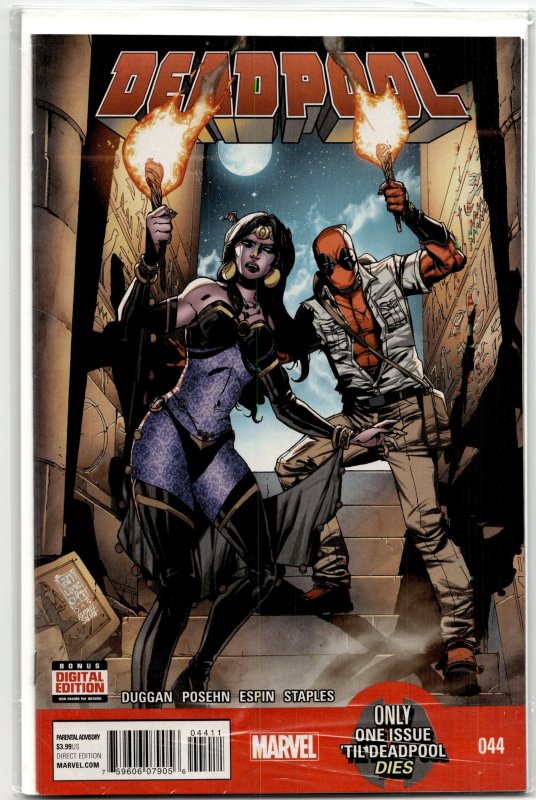 Deadpool #44 (Marvel Comics, 2015), raw, ungraded comic book — front cover