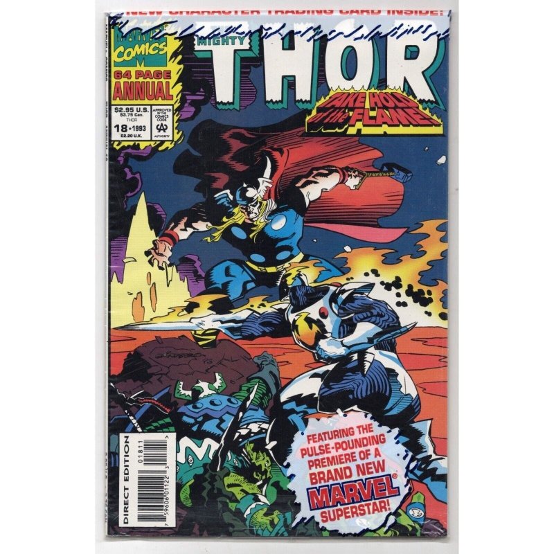 The Mighty Thor Annual #18 (Marvel Comics, 1992), raw comic book in VF/NM 9.0 condition — front cover