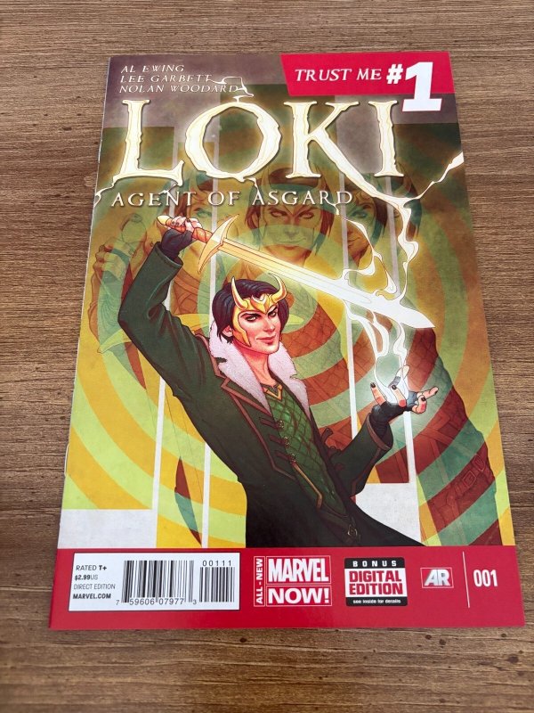 Lot of 4 Loki Marvel Comic Books # 1 2 3 4 1st Prints NM Agent of Asgard 6 J482, raw comic book in NM condition — front cover