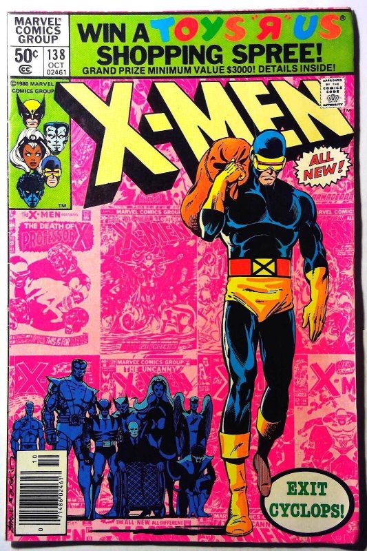 Uncanny X-Men #138 (Marvel Comics, 1980), raw, ungraded comic book — front cover