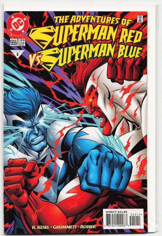 Adventures of Superman #555 (DC Comics, 1998), raw, ungraded comic book — front cover