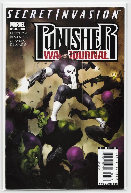 Punisher War Journal #25 (Marvel Comics, 2009), raw, ungraded comic book — front cover