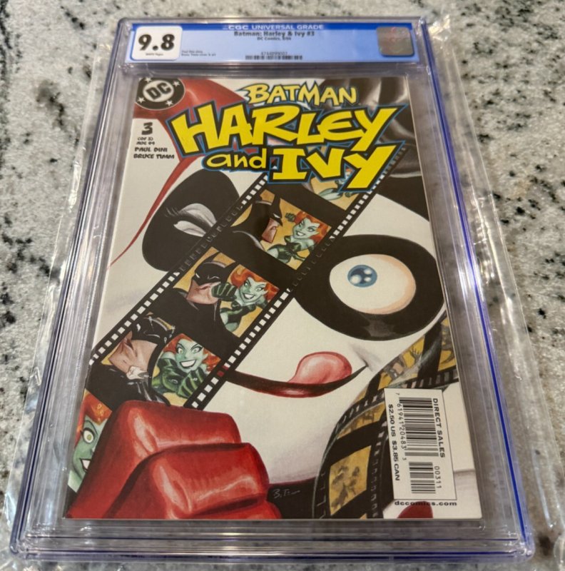 Batman Harley & Ivy #3 (DC Comics, 2004), CGC 9.8 graded comic book, Universal Blue label — front cover in its holder