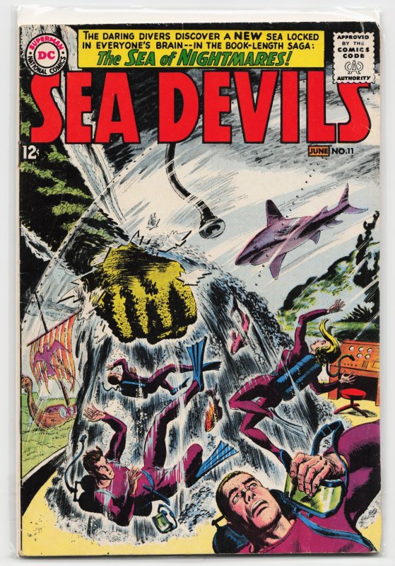 Sea Devils #11 (DC Comics, 1963), raw, ungraded comic book — front cover