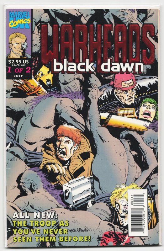 Warheads: Black Dawn #1 (Marvel Comics, 1993), raw, ungraded comic book — front cover