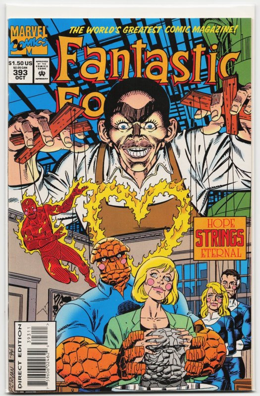 Fantastic Four #393 (Marvel Comics, 1994), raw, ungraded comic book — front cover