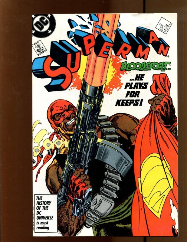 Superman #4 (DC Comics, 1987), raw comic book in 9.0 condition — front cover