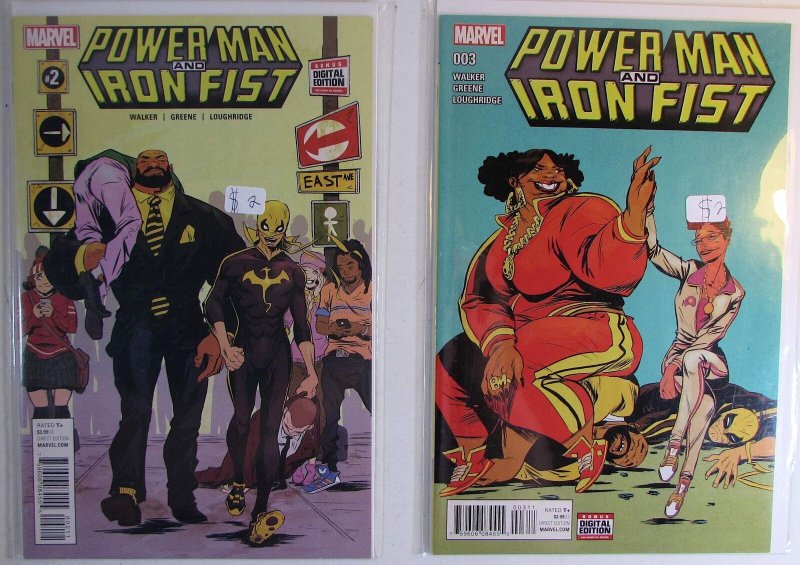 Power Man and Iron Fist Lot of 2 #2, 3 Marvel Comics 2016 1st Print Comic Books (Marvel Comics, 2016), raw, ungraded comic book — front cover