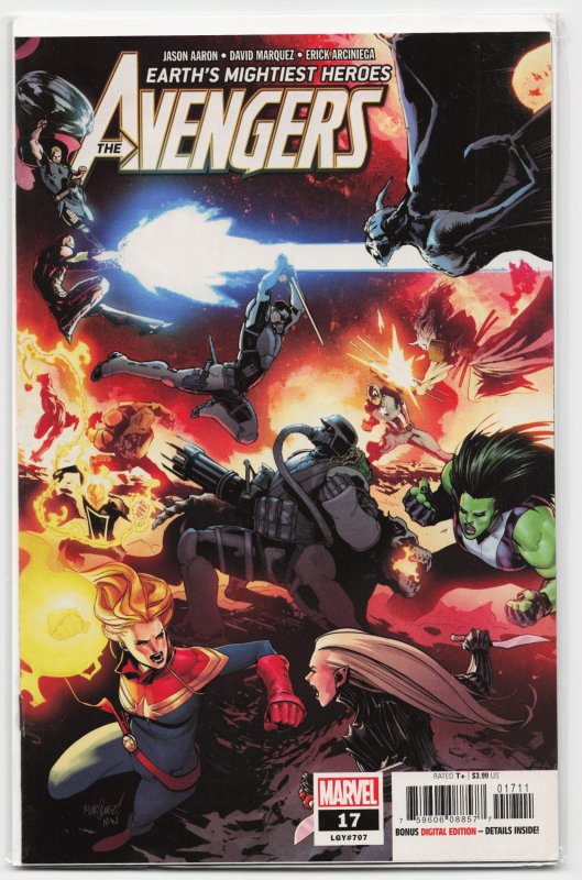 Avengers #17 (Marvel Comics, 2019), raw, ungraded comic book — front cover