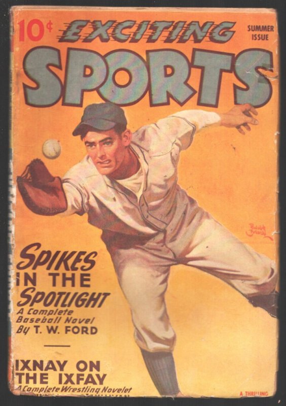 Exciting Sports-5/1945-Baseball Cover Art-All-Star Baseball-Pulp Fiction&nbs, raw, ungraded comic book — front cover