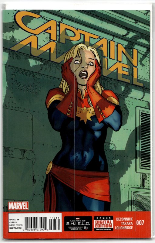 Captain Marvel #7 (Marvel Comics, 2014), raw, ungraded comic book — front cover