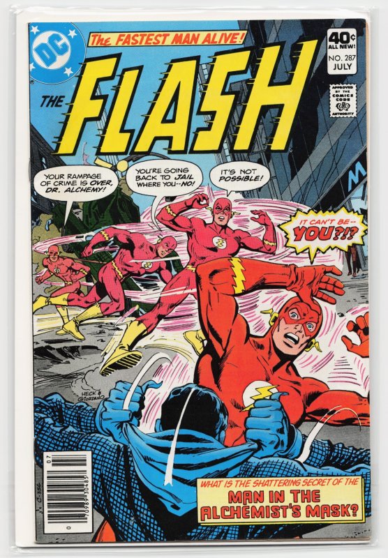 The Flash #287 (DC Comics, 1980), raw, ungraded comic book — front cover
