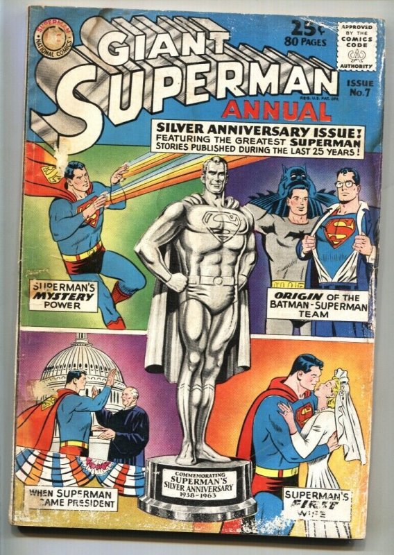 Superman Annual #7 (DC Comics, 1961), raw, ungraded comic book — front cover