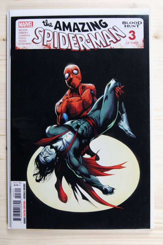The Amazing Spider-Man: Blood Hunt #3 (Marvel Comics, 2024), raw comic book in NM+ 9.6 condition — front cover