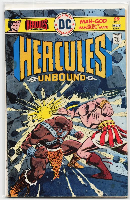 Hercules Unbound #3 (DC Comics, 1976), raw, ungraded comic book — front cover