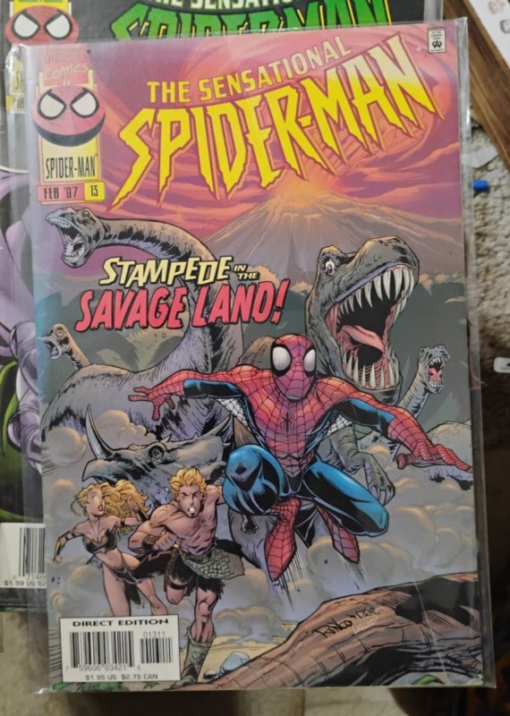Sensational Spider-Man #13 (Marvel Comics, 1997), raw, ungraded comic book — front cover