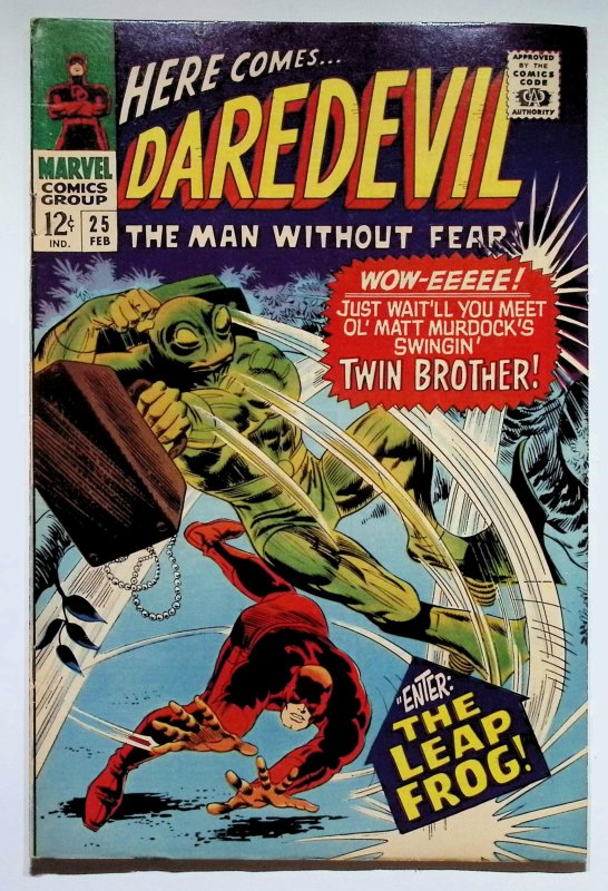 Daredevil #25 (Marvel Comics, 1967), raw, ungraded comic book — front cover