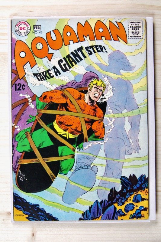 Aquaman #43 (DC Comics, 1969), raw comic book in FN+ 6.5 condition — front cover