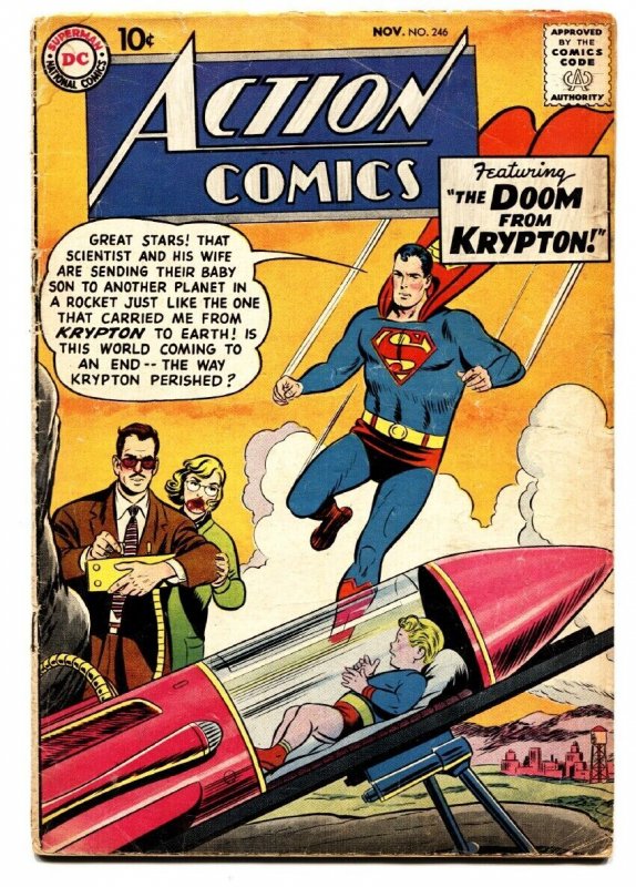 Action Comics #246 (DC Comics, 1958), raw, ungraded comic book — front cover