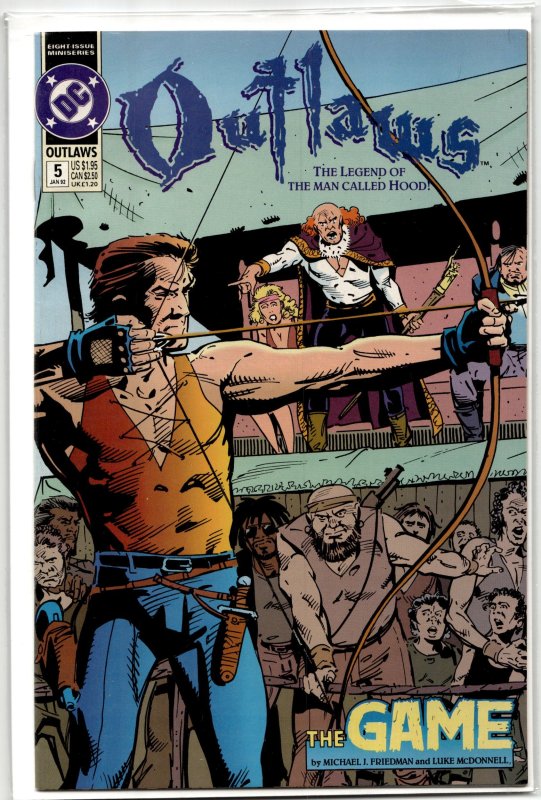 Outlaws #5 (DC Comics, 1992), raw, ungraded comic book — front cover